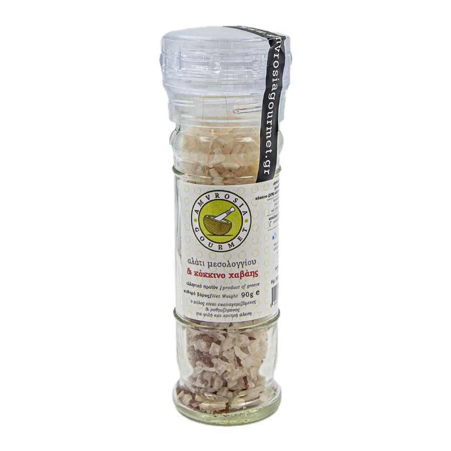 Messolonghi Salt and Red Hawaiian Salt
 1