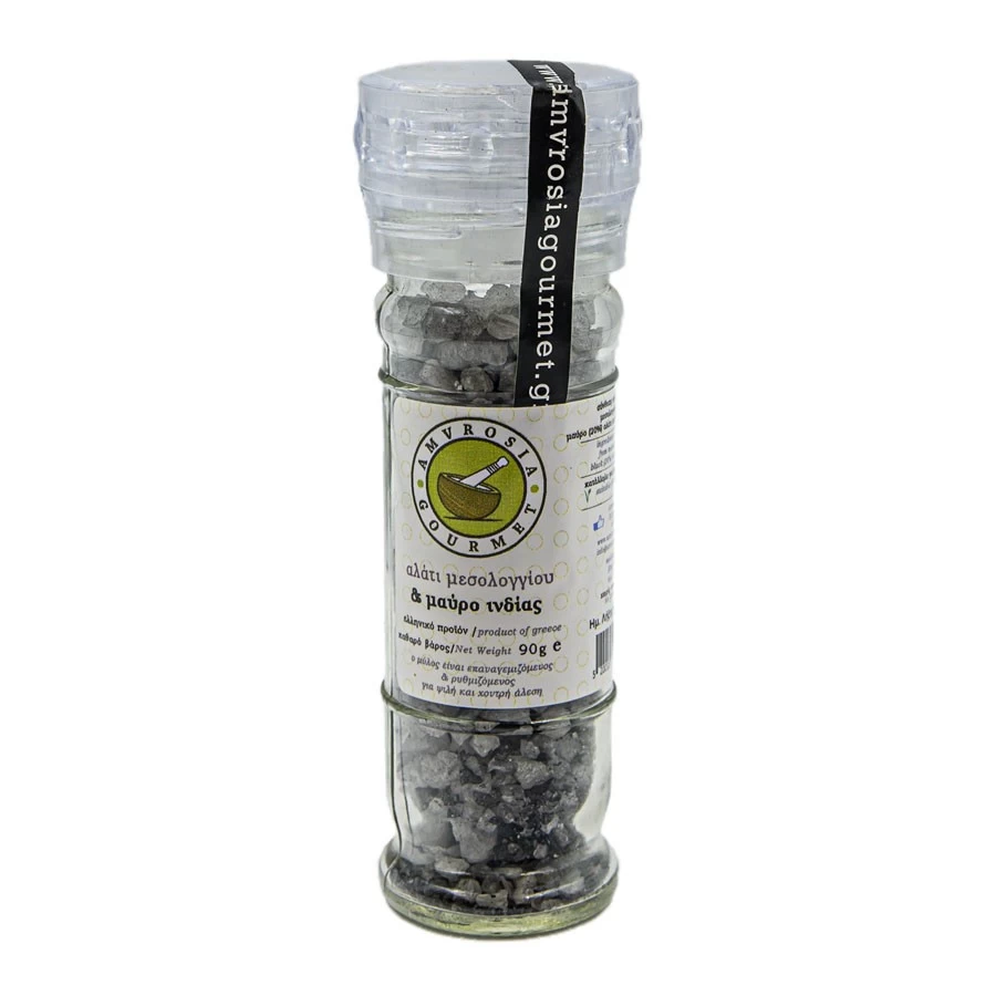 Messolonghi salt and Indian black
 1
