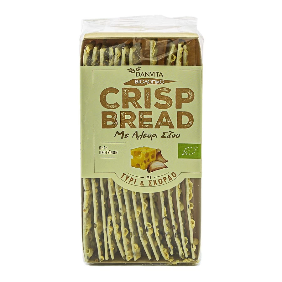 Crisp Bread with Wheat Flour, Cheese and Garlic(BIO)
 1