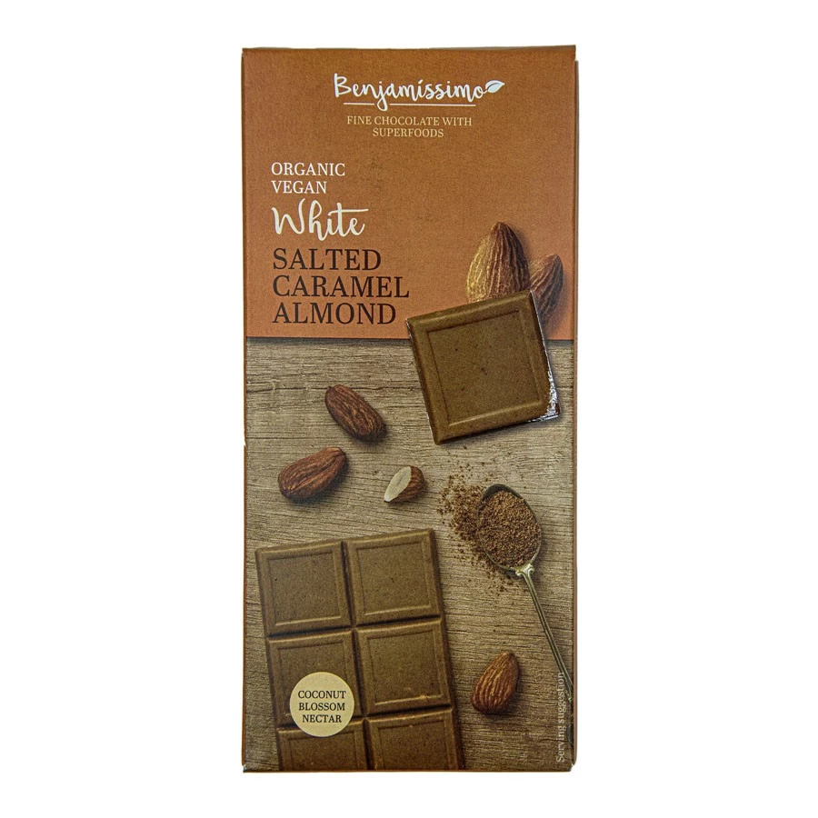 Organic Vegan White Salted Caramel Almond 1